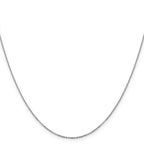 14K White Gold 1.1mm Flat Cable Chain