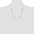 14K White Gold 1.1mm Flat Cable Chain