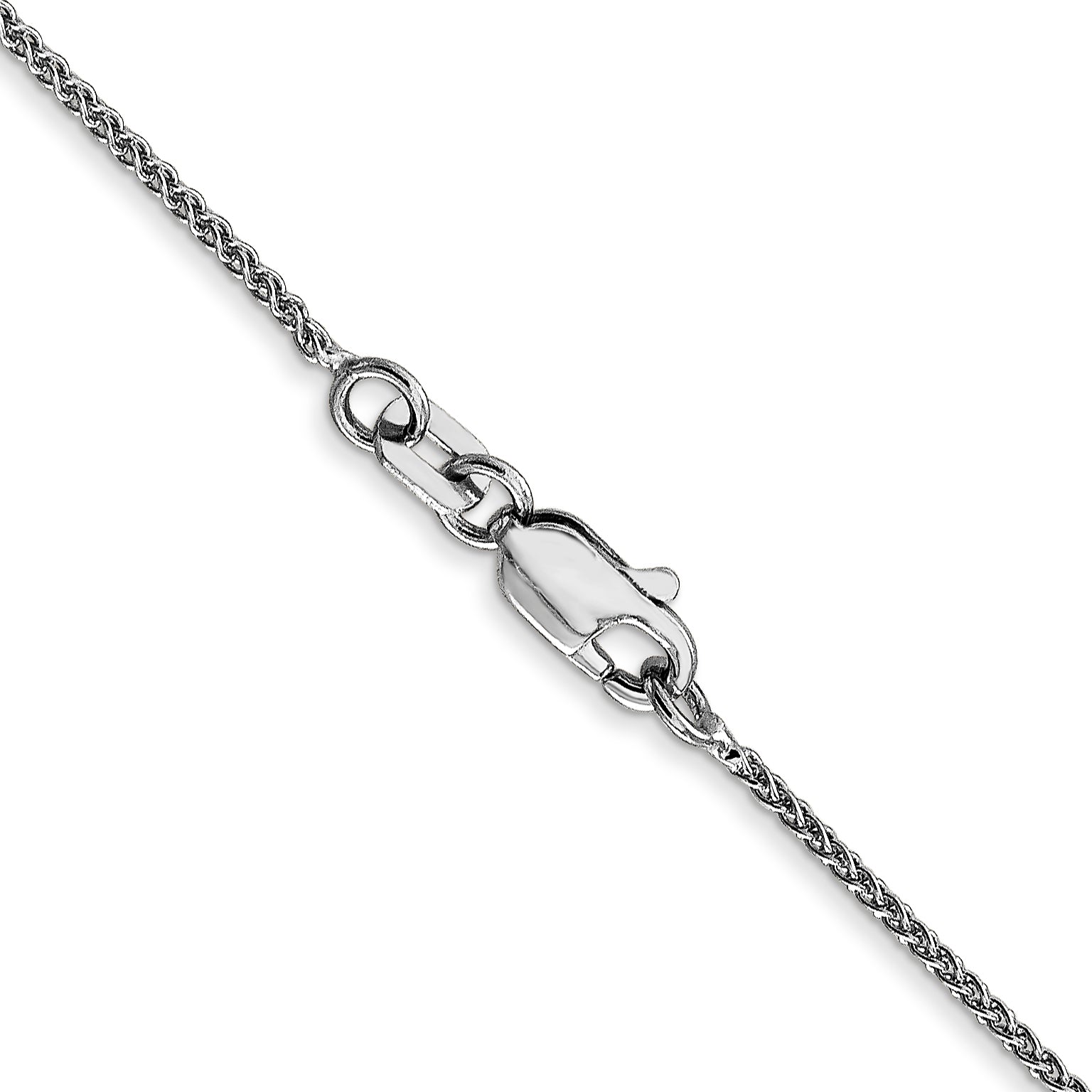 14 Karat White Gold 1.0mm Spiga Chain - View 3