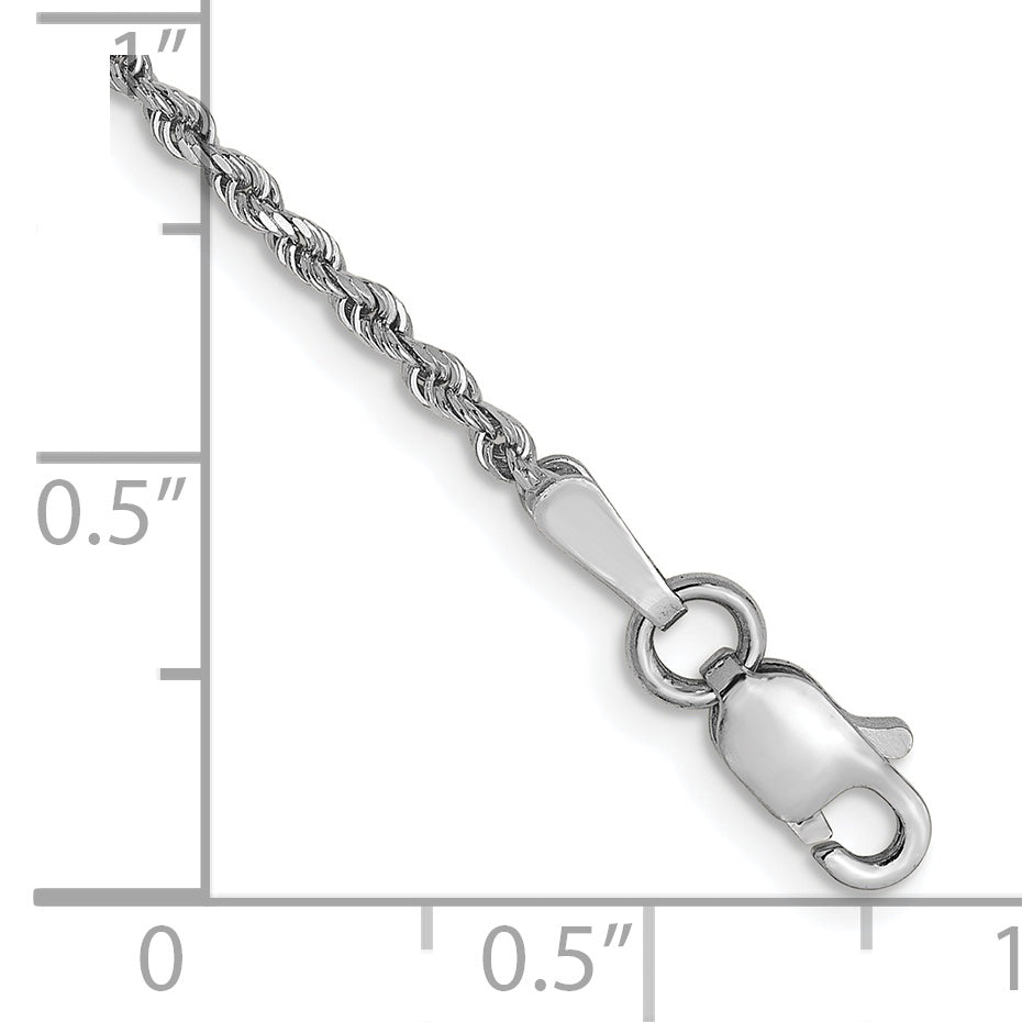 Diamond-Cut Rope Chain in 14K White Gold, 1.5mm Secondary image