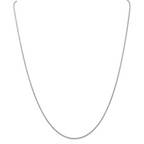 14K White Gold 1.3mm Round Snake Chain
