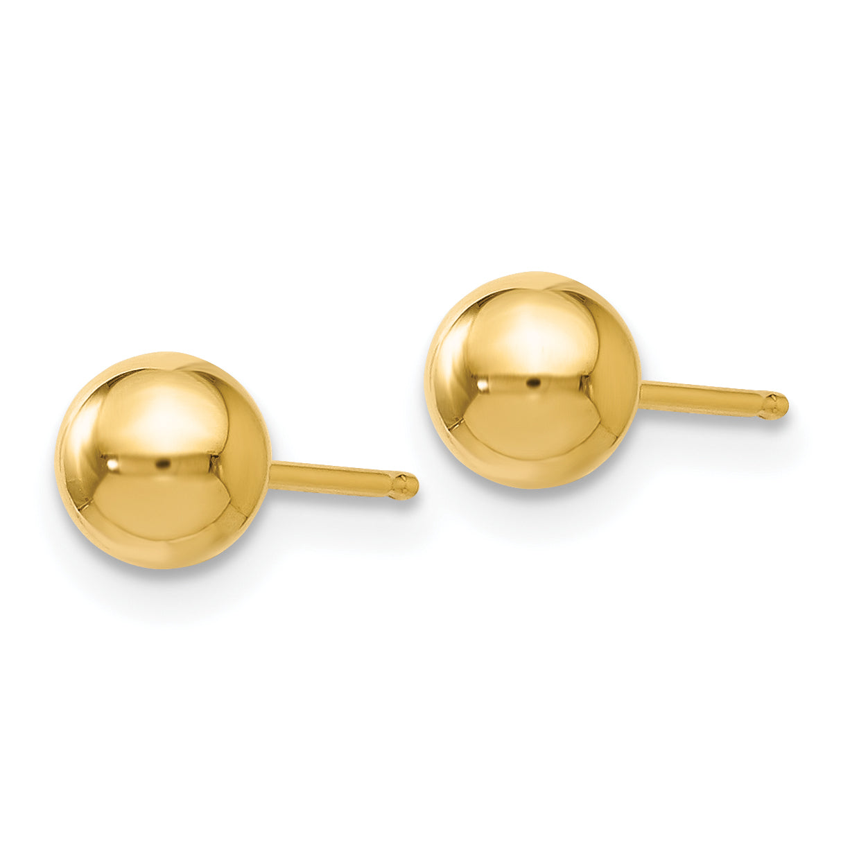 14K Polished 5mm Ball Post Earrings Secondary image
