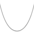 14K White Gold 1mm Round Snake Chain