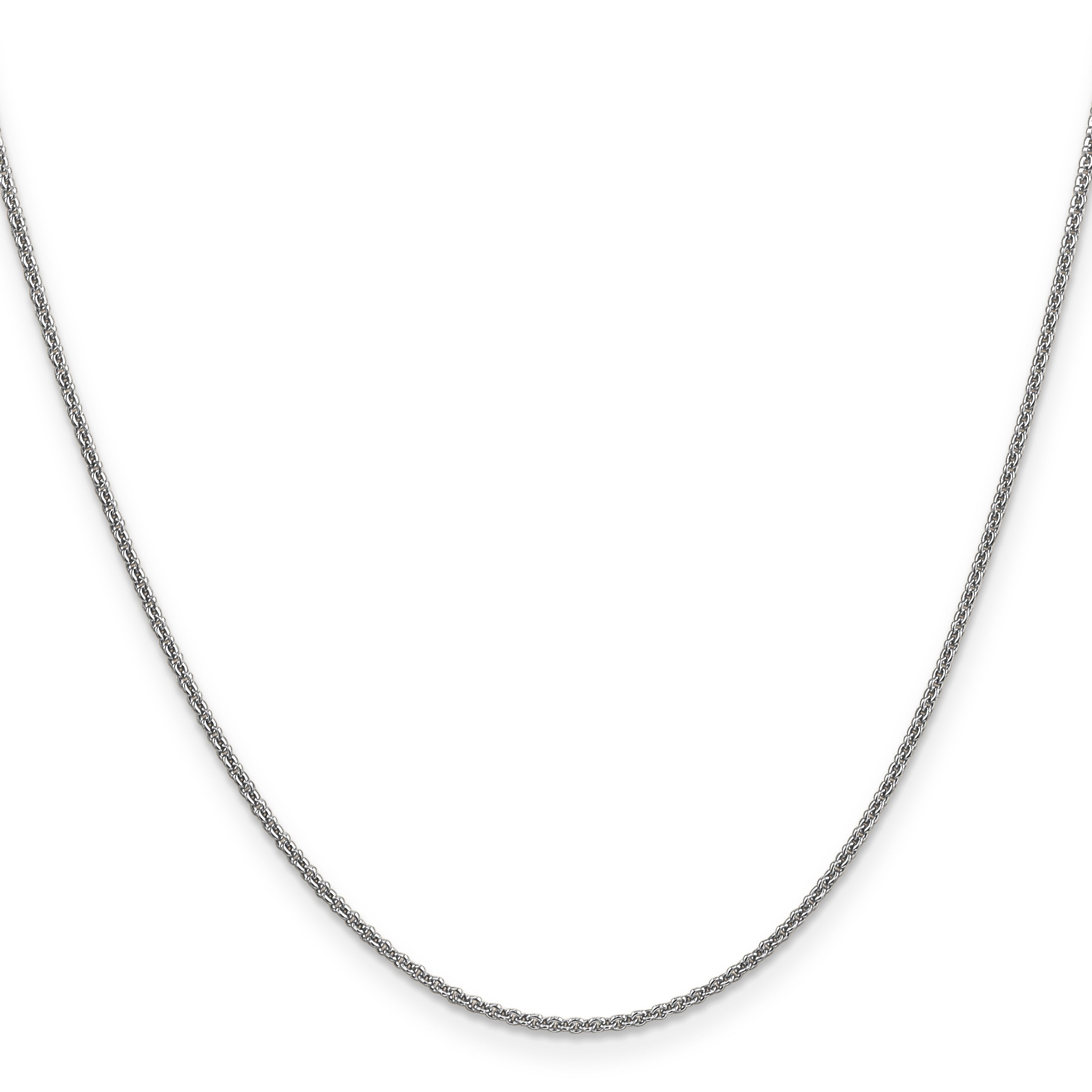 14K White Gold 1.6mm Round Cable Chain Secondary image