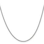 14K White Gold 1.6mm Round Cable Chain
