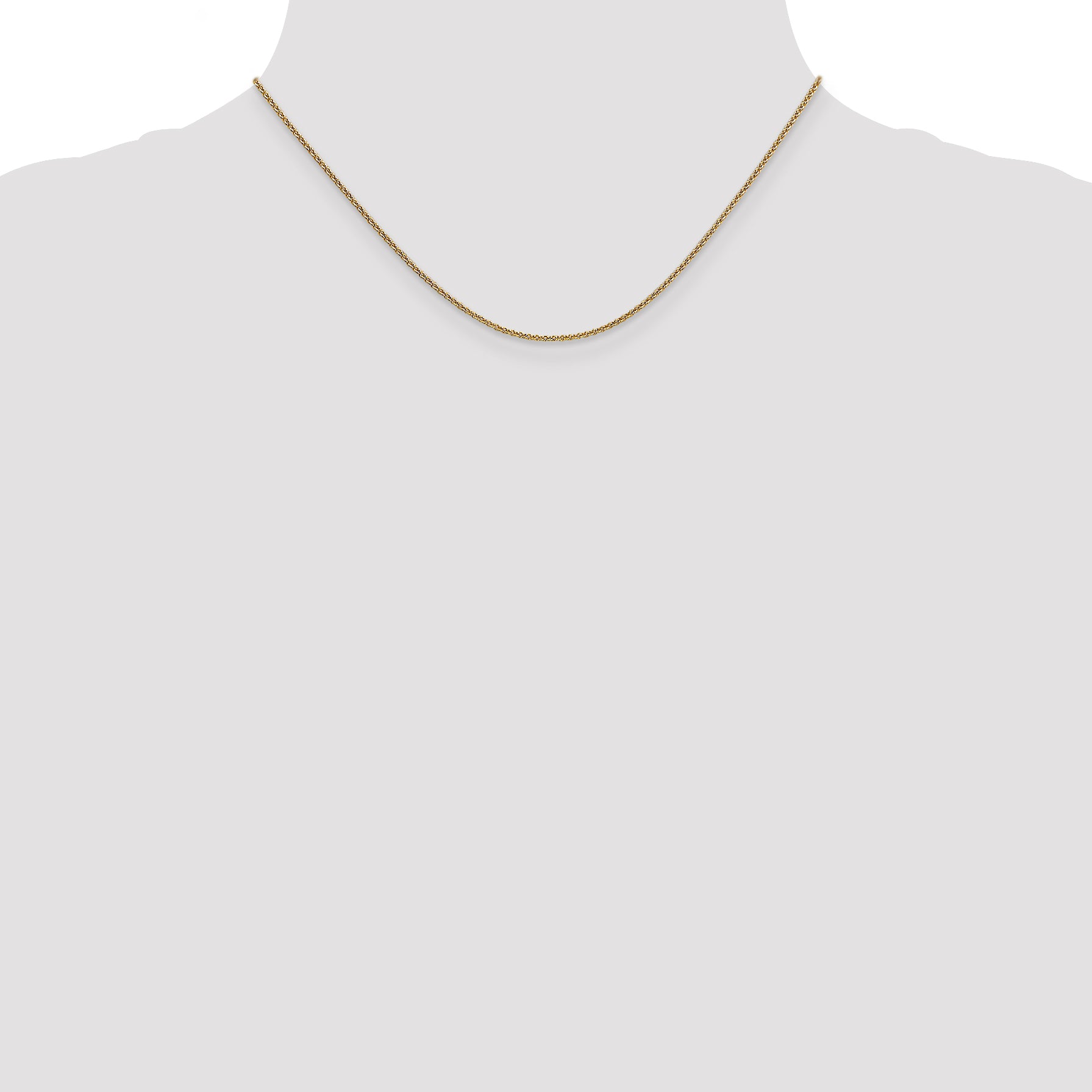 14K 1.6mm Round Cable Chain