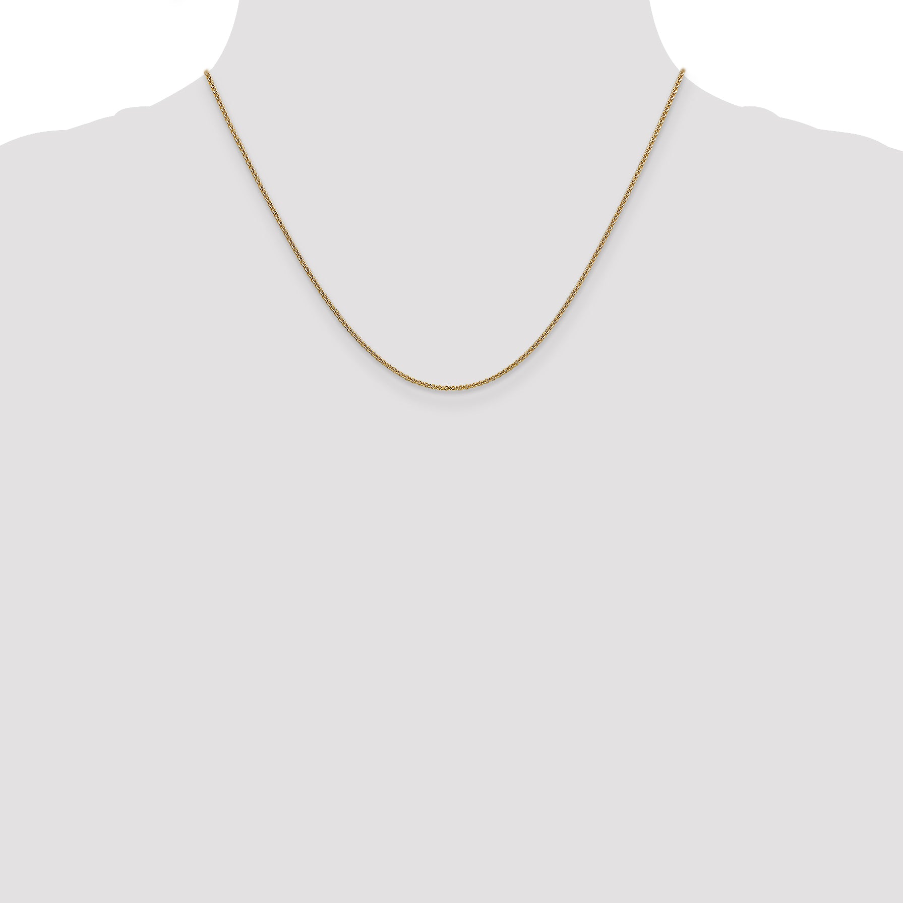 14K 1.6mm Round Cable Chain