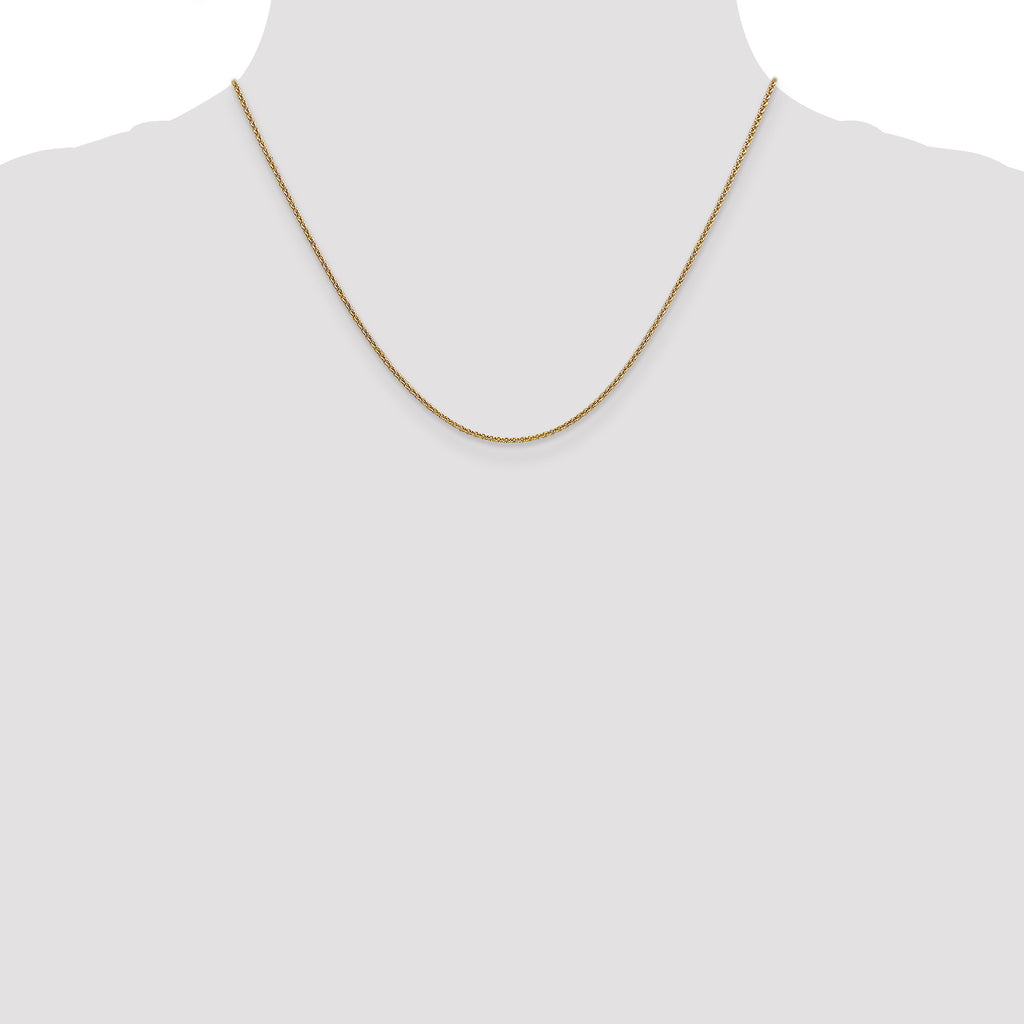 14K 1.6mm Round Cable Chain