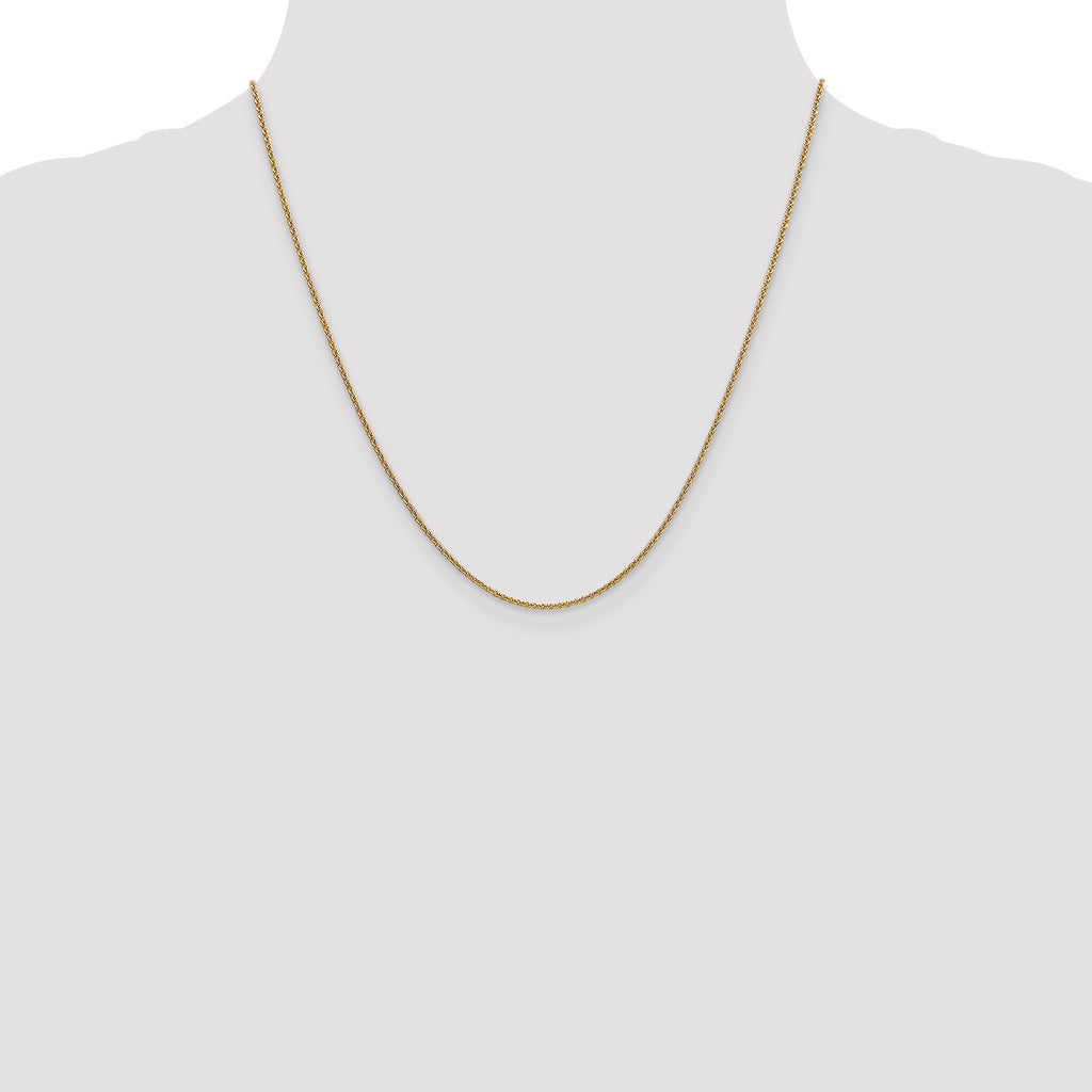 14K 1.6mm Round Cable Chain