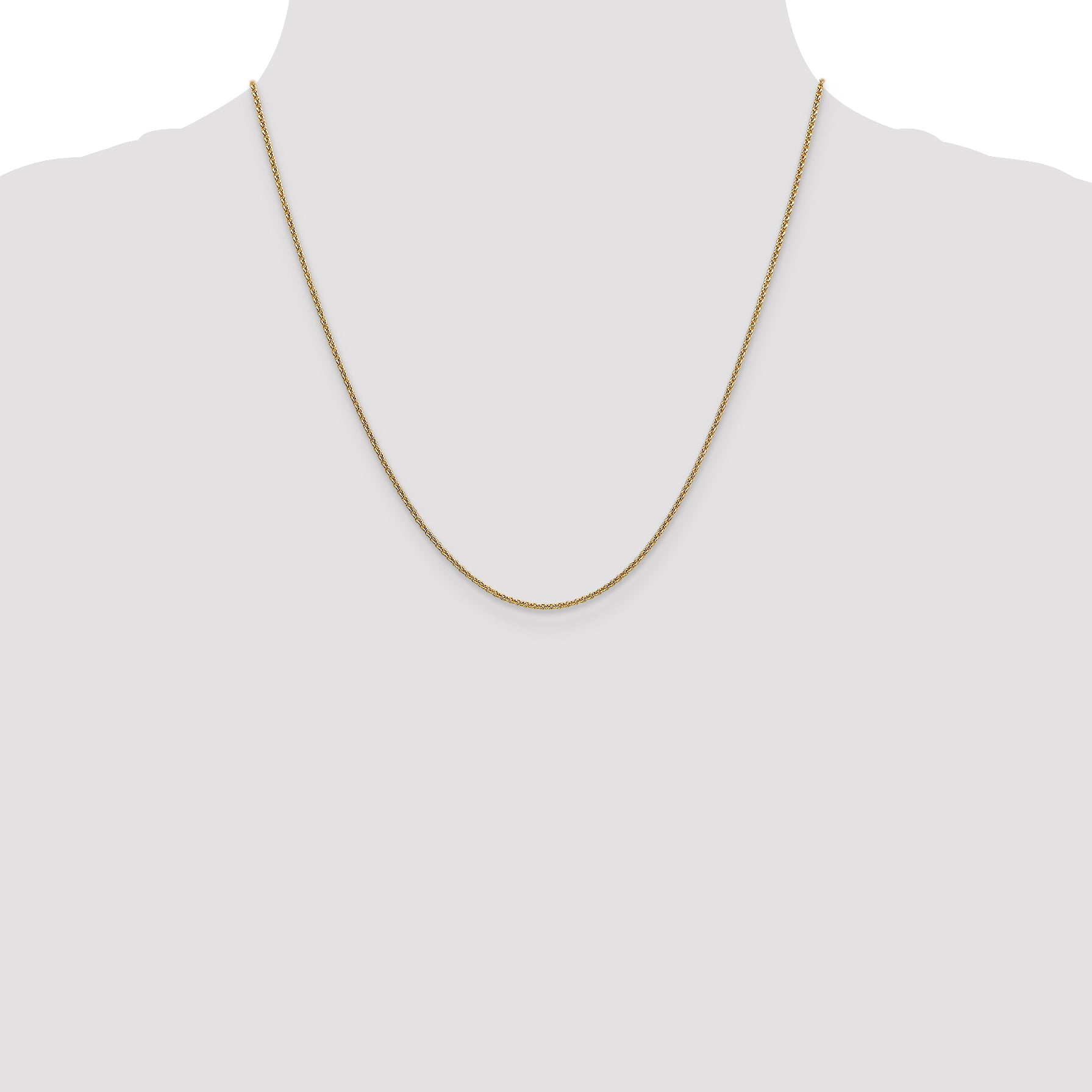 14K 1.6mm Round Cable Chain