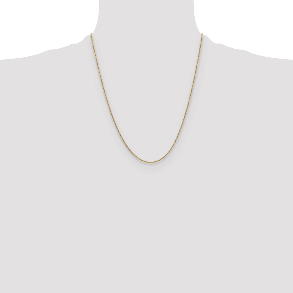 14K 1.6mm Round Cable Chain