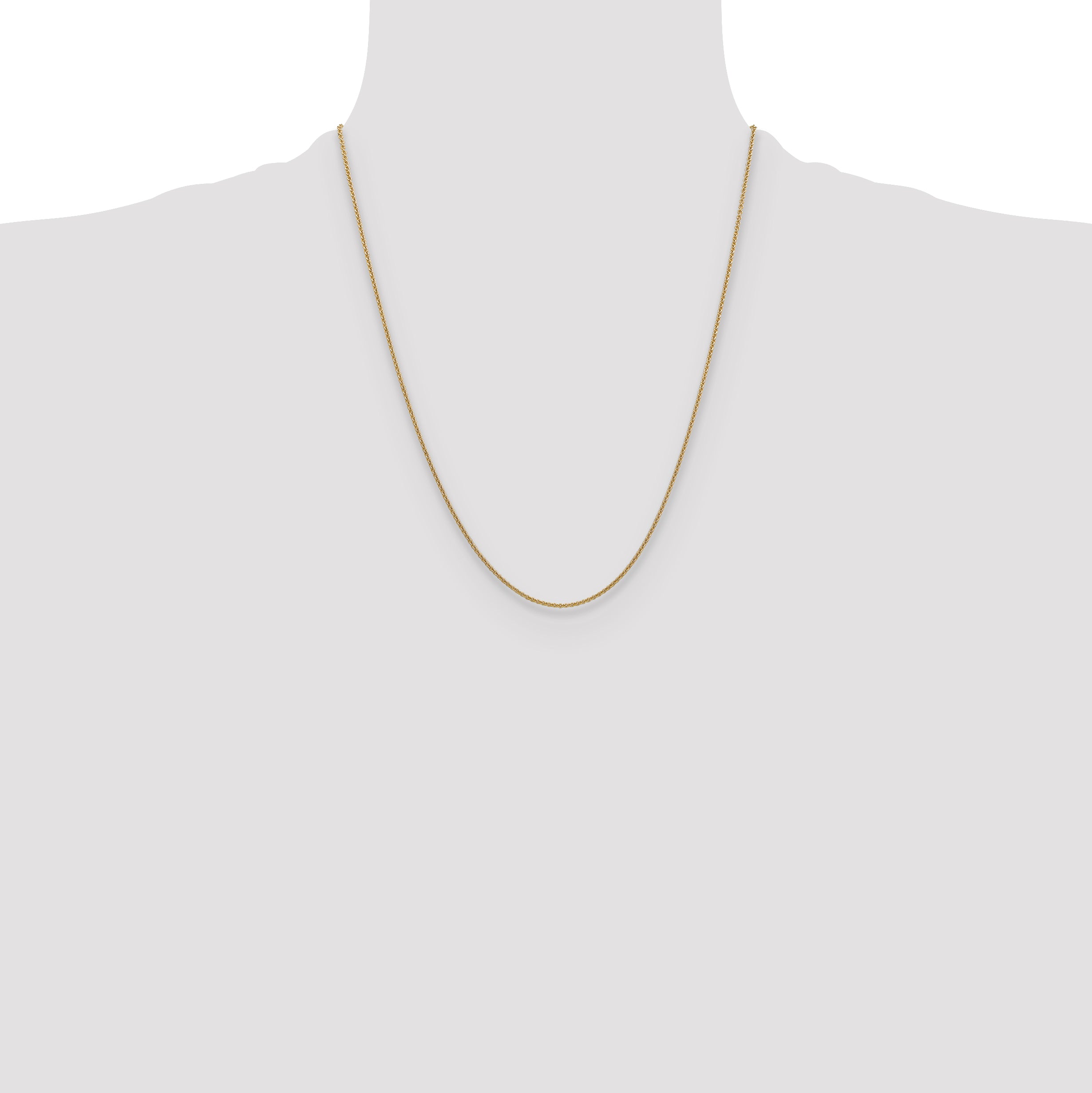 14K 1.6mm Round Cable Chain