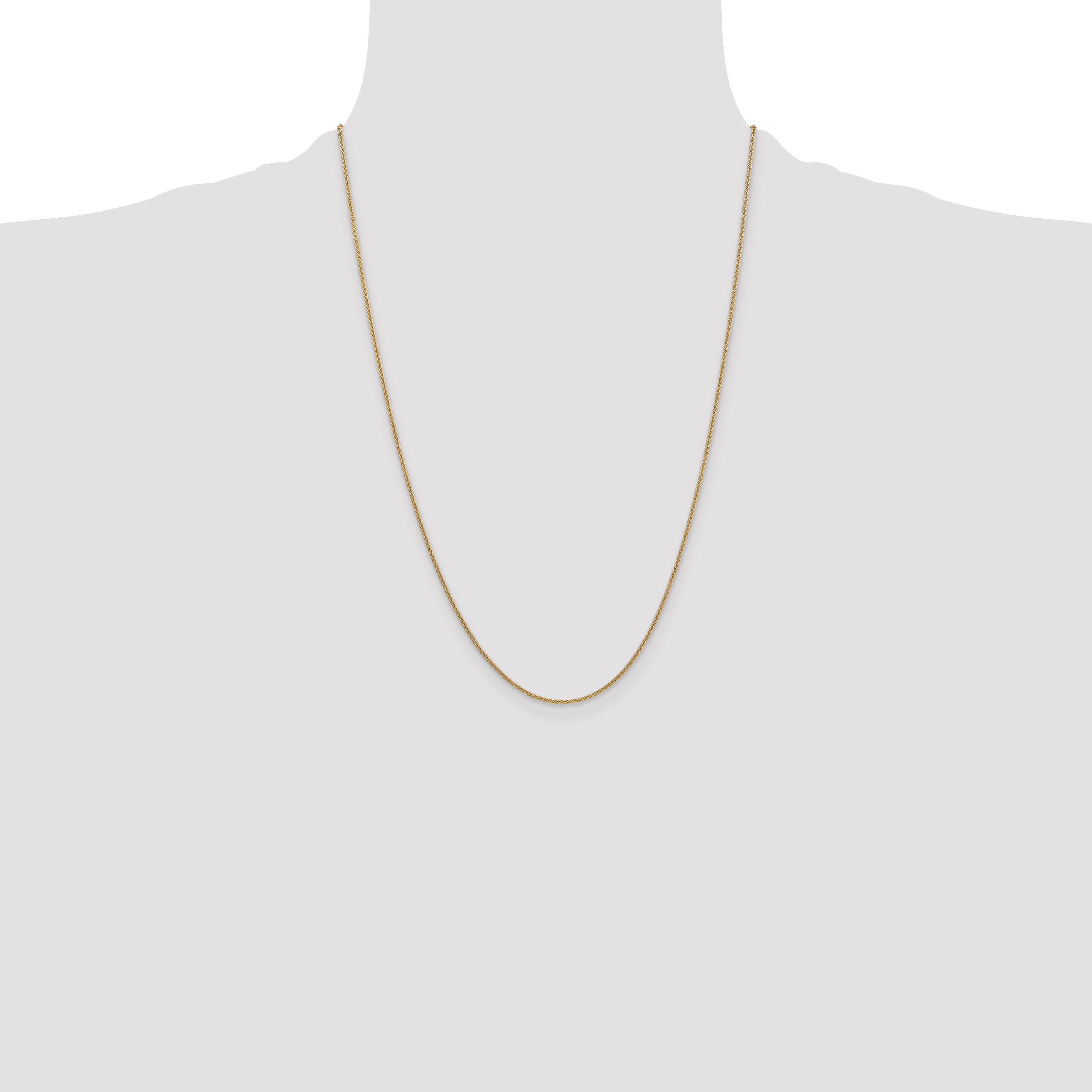 14K 1.6mm Round Cable Chain