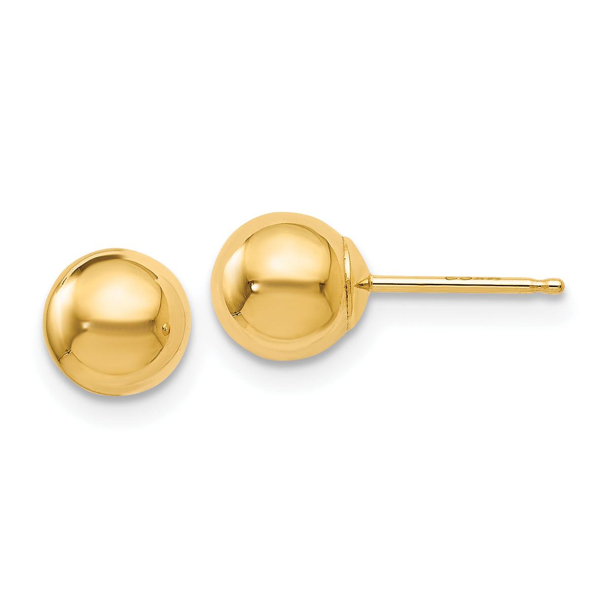 14K Polished 6mm Ball Post Earrings Main image