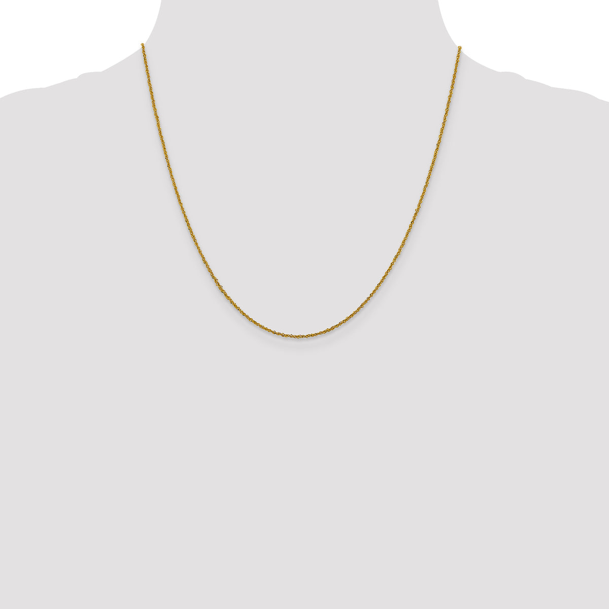 14K 1mm Sparkle Singapore Chain