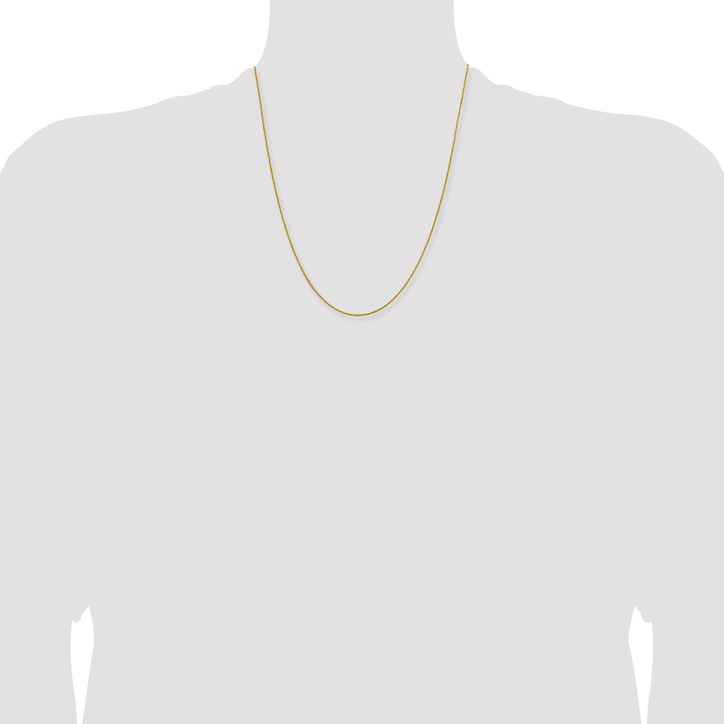 14K 1mm Sparkle Singapore Chain