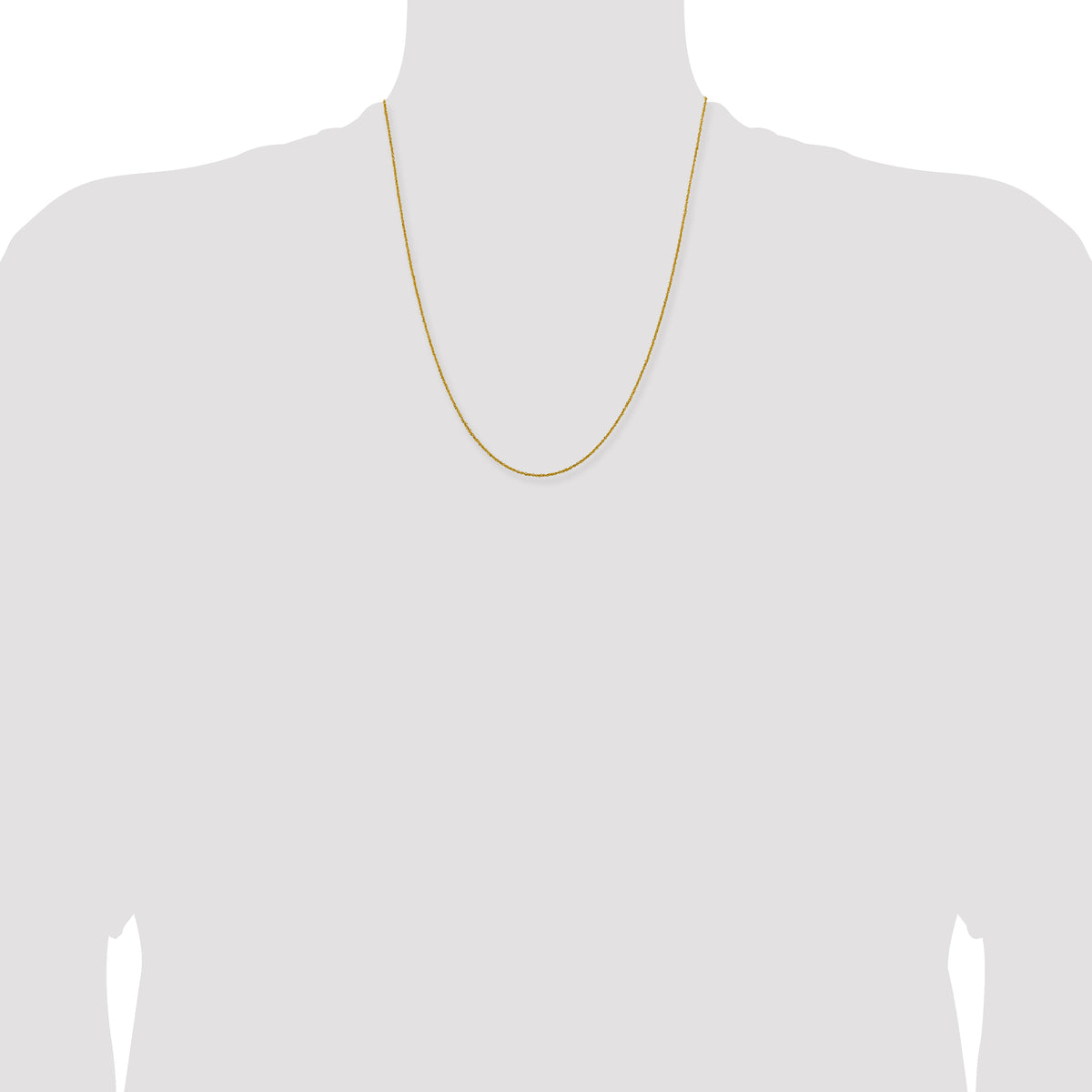 14K 1mm Sparkle Singapore Chain