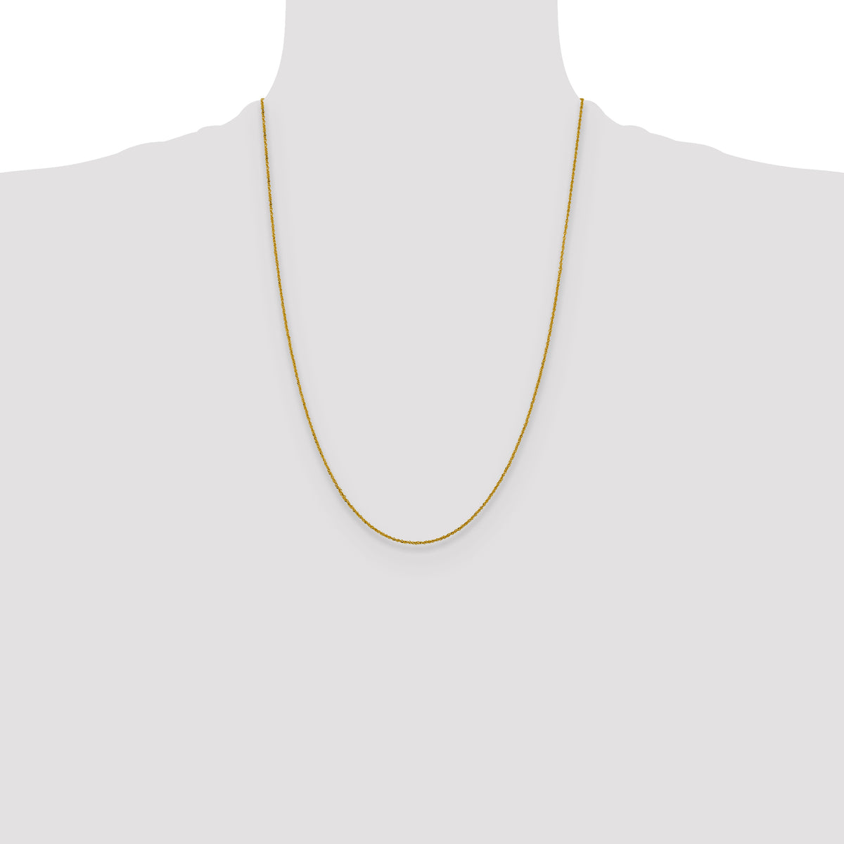 14K 1mm Sparkle Singapore Chain