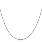 14 Karat White Gold 1mm Sparkle Singapore Chain - View 2