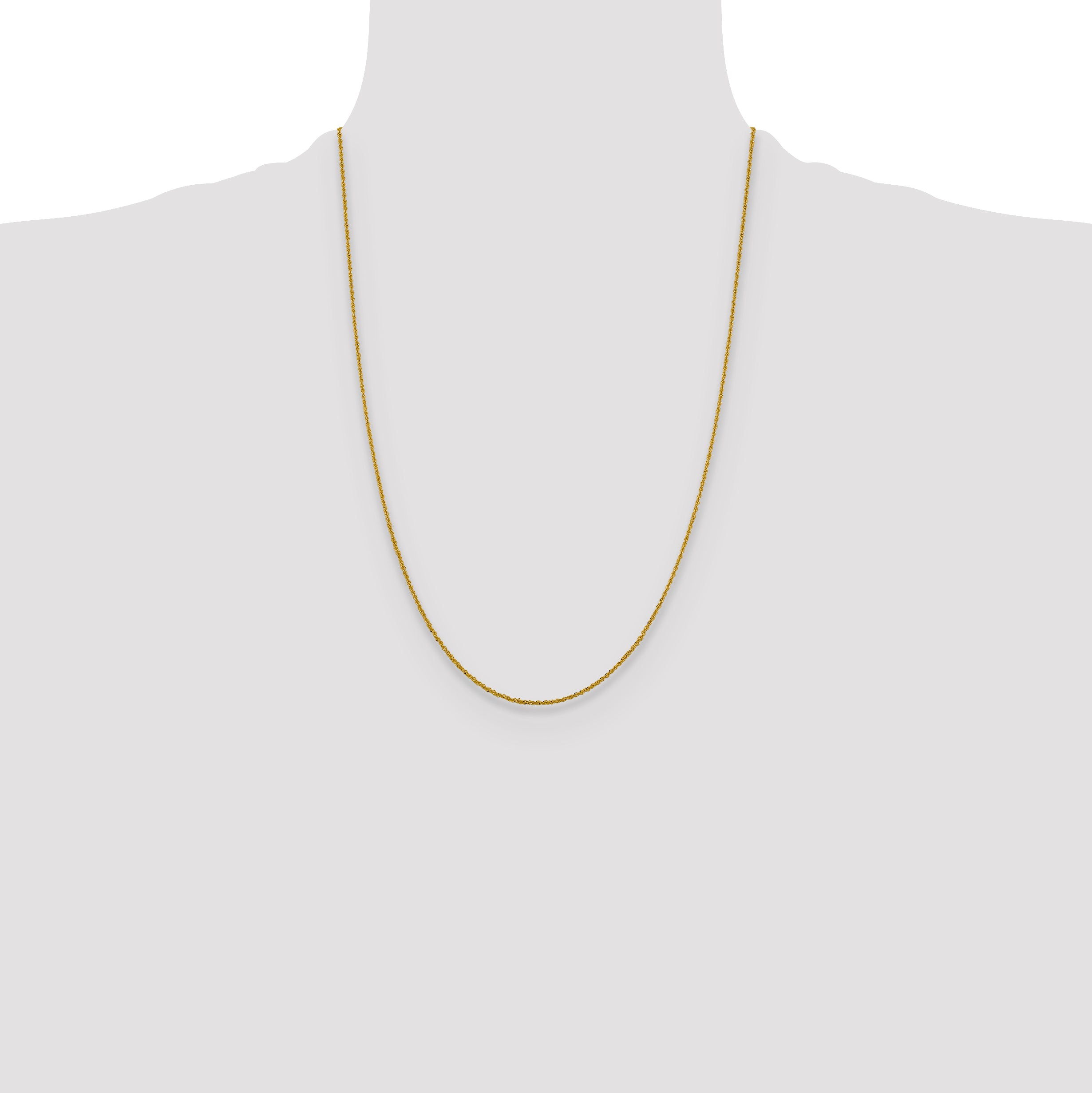 14K 1.3mm Sparkle Singapore Chain