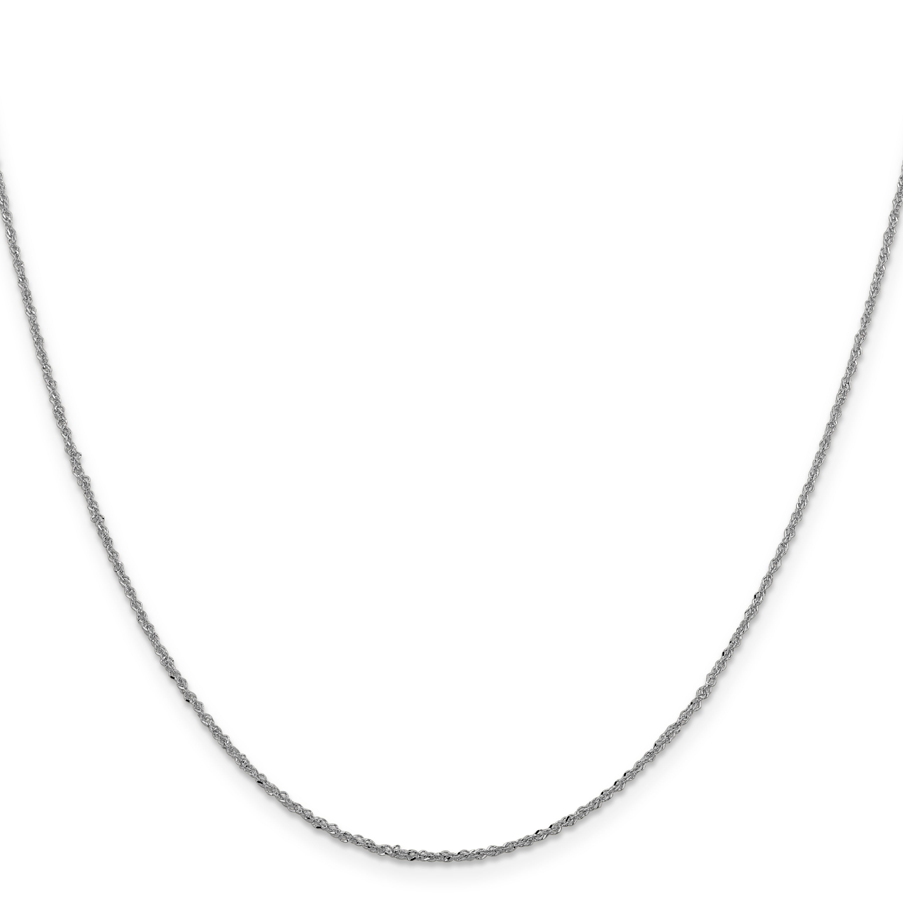 Sparkle Singapore Chain Necklace in 14K White Gold, 1.3mm Secondary image