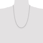 14K White Gold 1.3mm Sparkle Singapore Chain