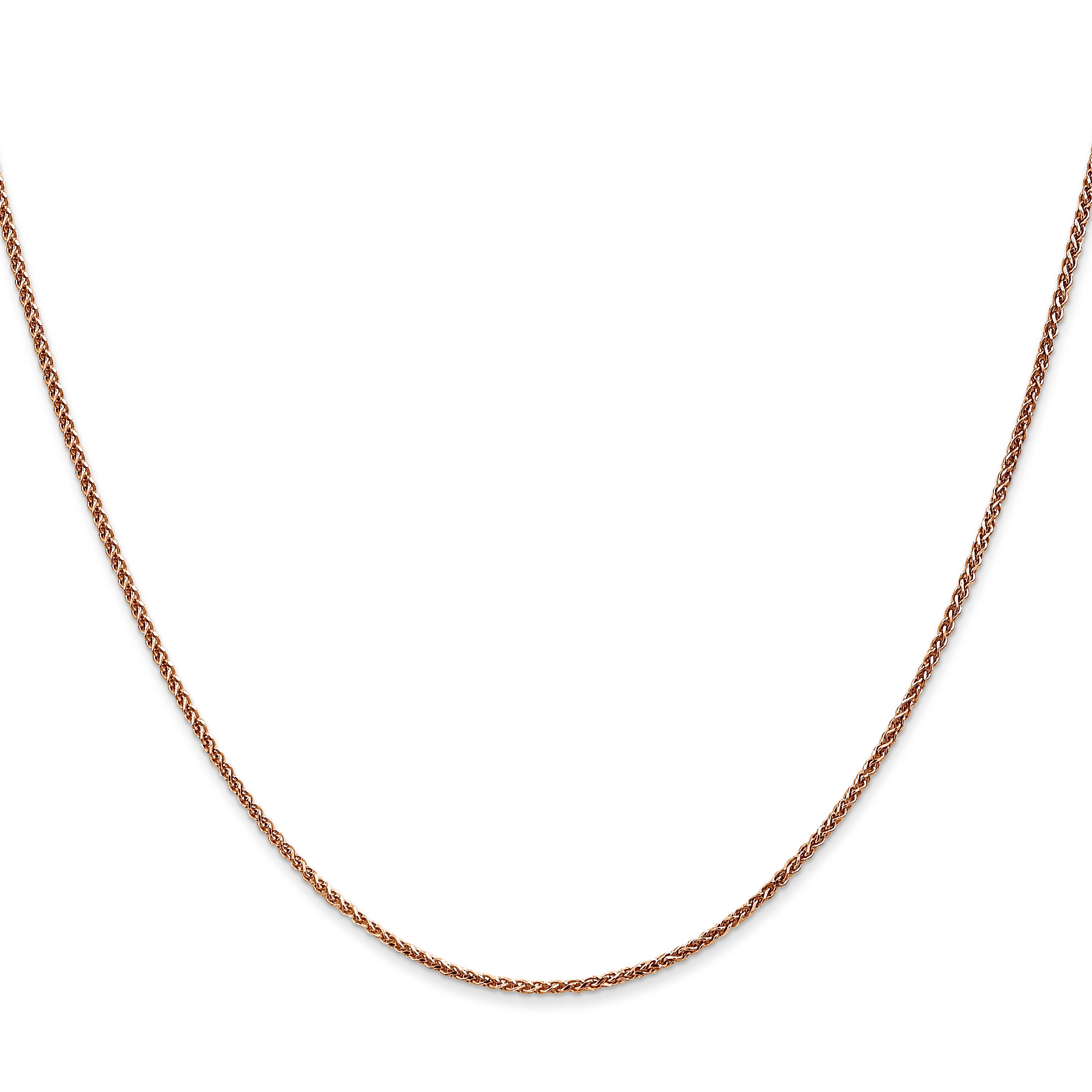 14K Rose Gold 1.2mm Spiga Chain Secondary image