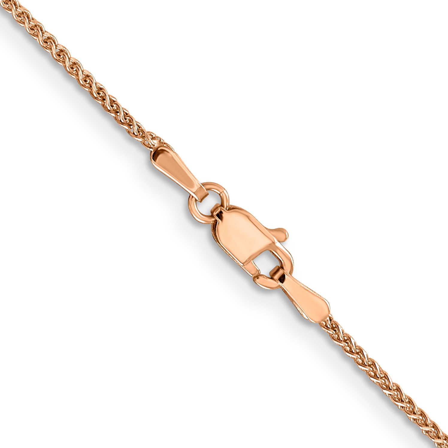 14K Rose Gold 1.2mm Spiga Chain
