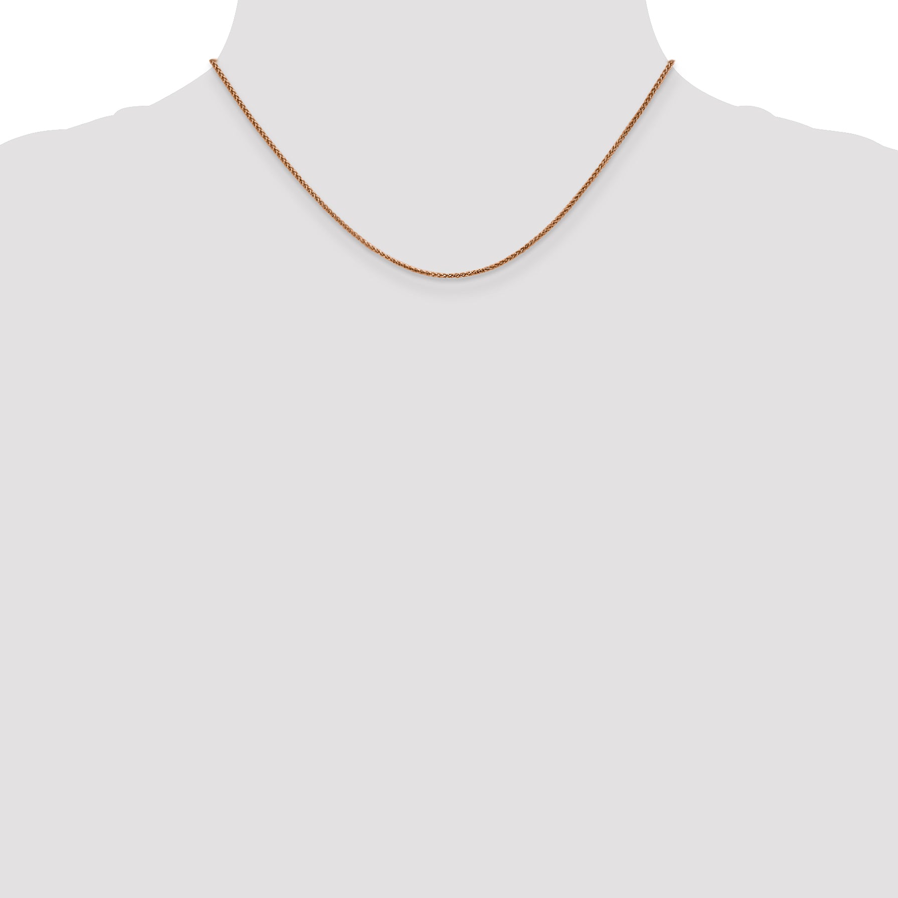 14K Rose Gold 1.2mm Spiga Chain