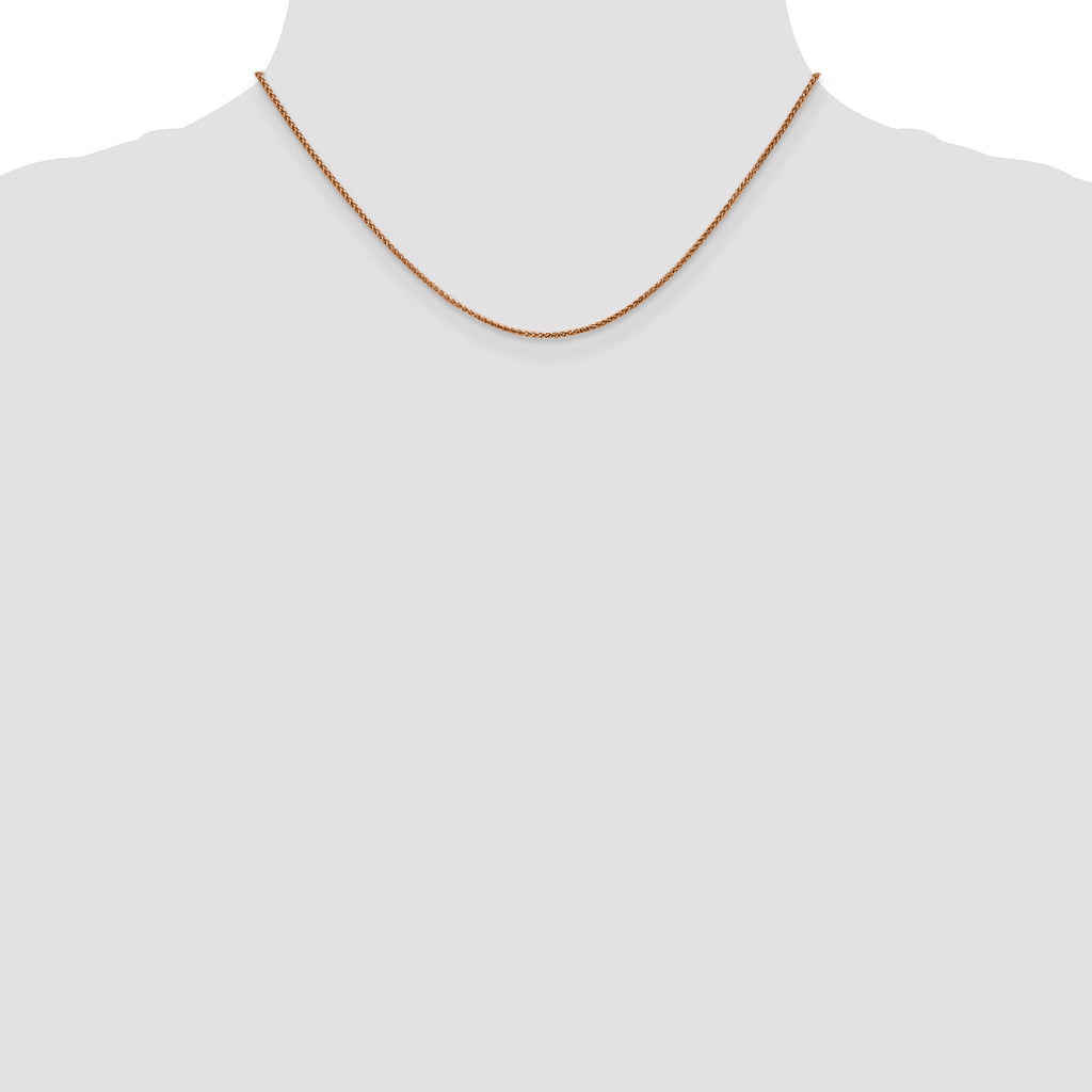 14K Rose Gold 1.2mm Spiga Chain