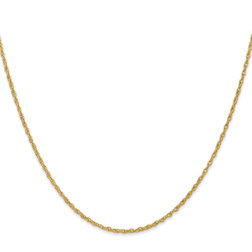 18K 24 inch 1.3mm Baby Rope with Lobster Clasp Chain