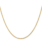18K 24 inch 1.3mm Baby Rope with Lobster Clasp Chain