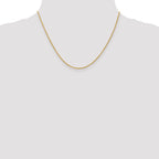 18K 18 inch 1.3mm Baby Rope with Lobster Clasp Chain