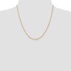 18K 20 inch 1.3mm Baby Rope with Lobster Clasp Chain