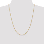 18K 24 inch 1.3mm Baby Rope with Lobster Clasp Chain
