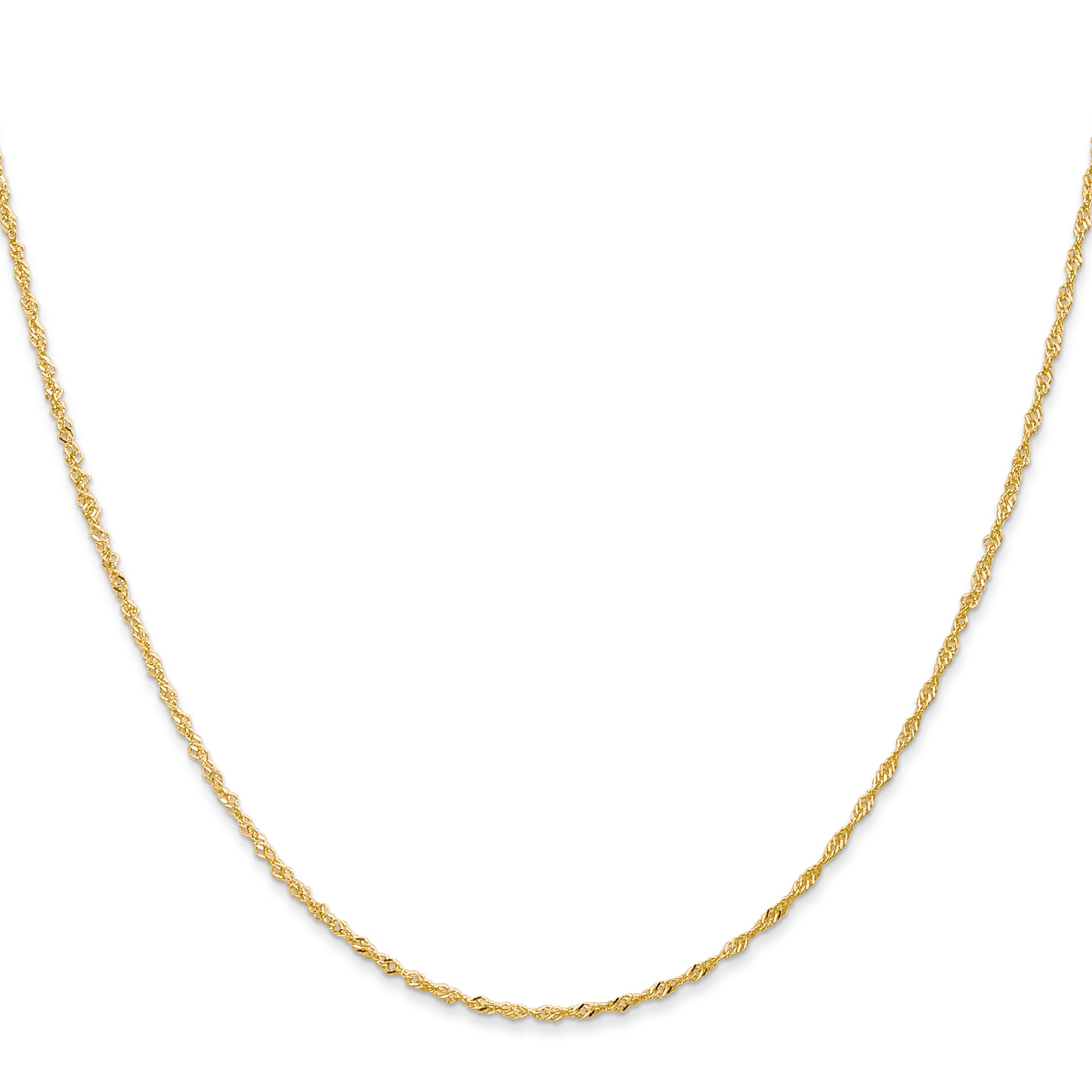 18K 16 inch 1.1mm Singapore with Spring Ring Clasp Chain Secondary image
