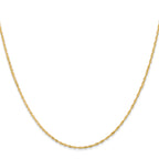18K 20 inch 1.1mm Singapore with Spring Ring Clasp Chain