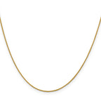 18 Karat 16 inch 1mm Diamond-cut Spiga with Spring Ring Clasp Chain - View 2