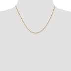 18K 18 inch 1mm Diamond-cut Spiga with Spring Ring Clasp Chain