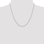 18K White Gold 20 inch 1mm Diamond-cut Spiga with Spring Ring Clasp Chain