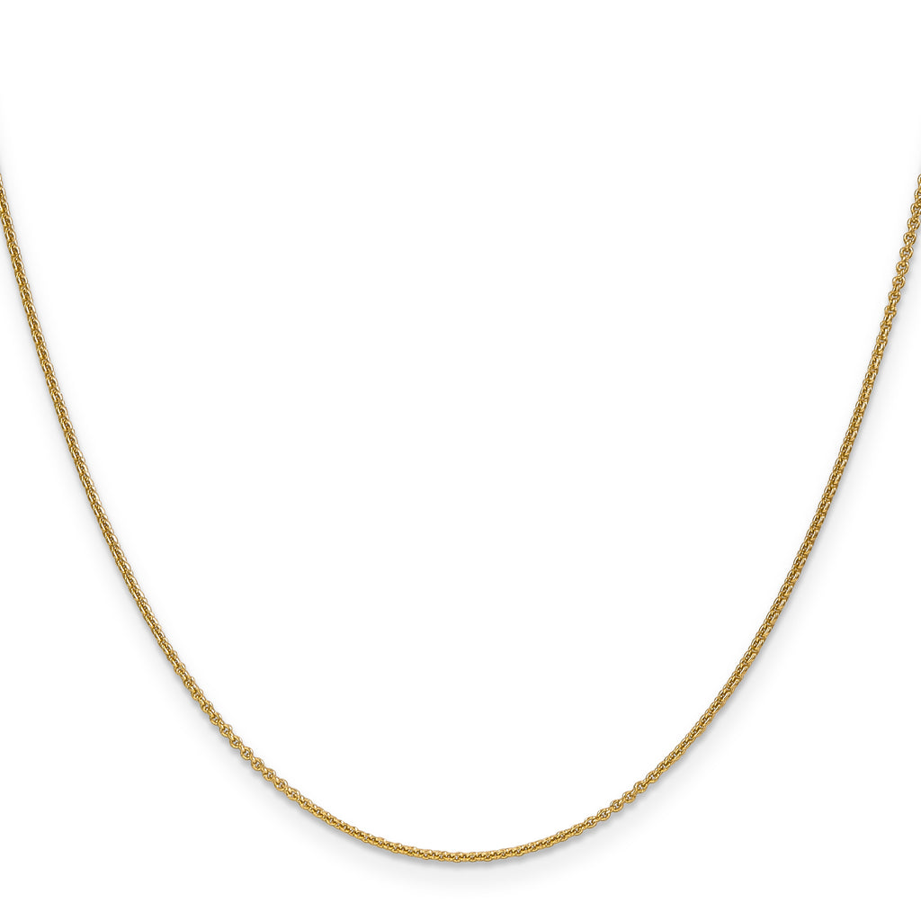 18 Karat 1.15mm D/C Cable Chain - View 2