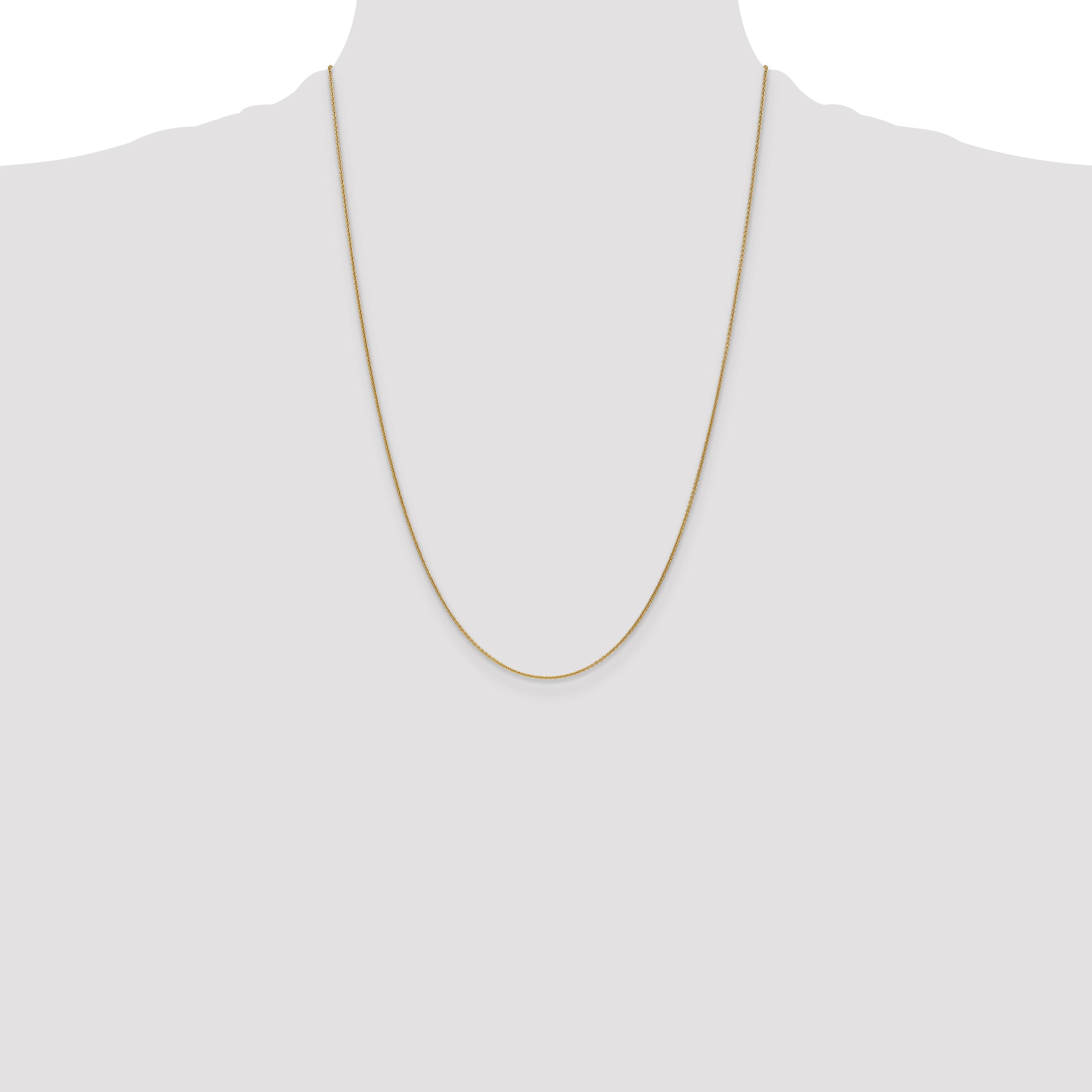 18 Karat 1.15mm D/C Cable Chain - View 4