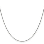 18 Karat White Gold 18 inch 1.15mm Diamond-cut Cable with Fancy Lobster Clasp Chain - View 2