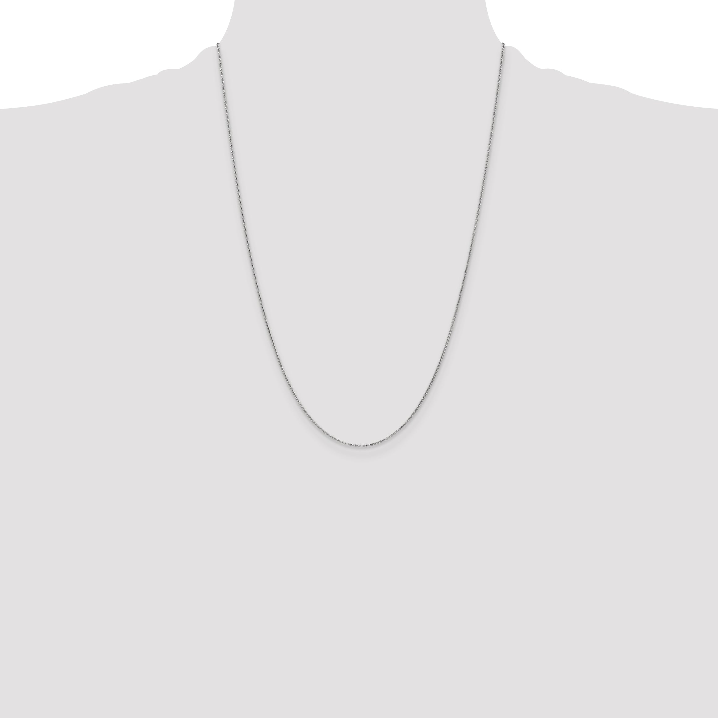 18K WG 1.15mm D/C Cable Chain