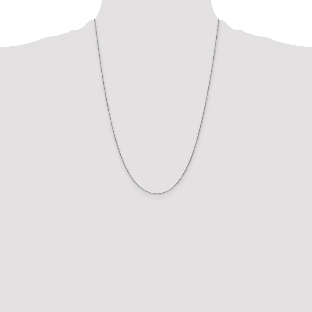 18K WG 1.15mm D/C Cable Chain