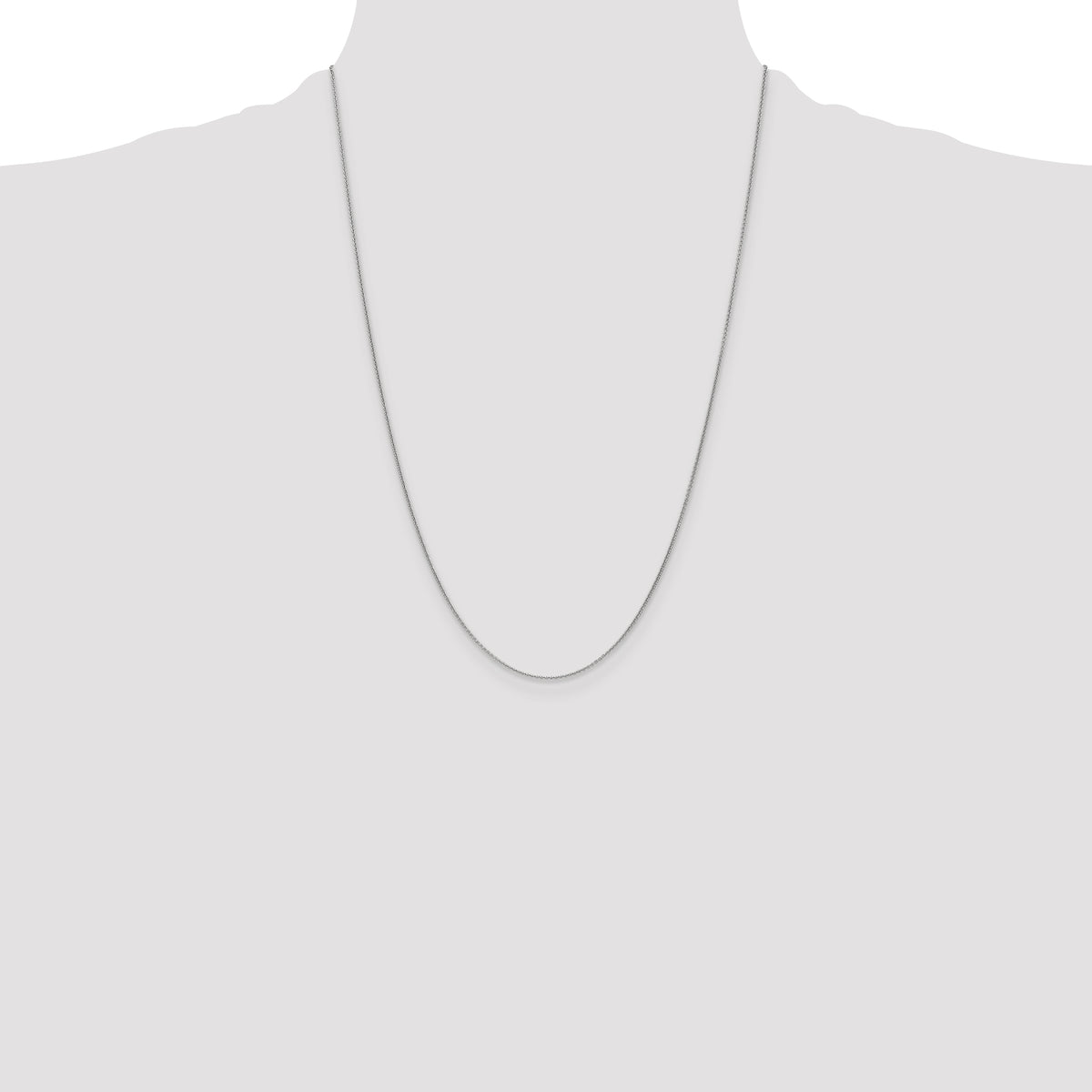 18K WG 1.15mm D/C Cable Chain