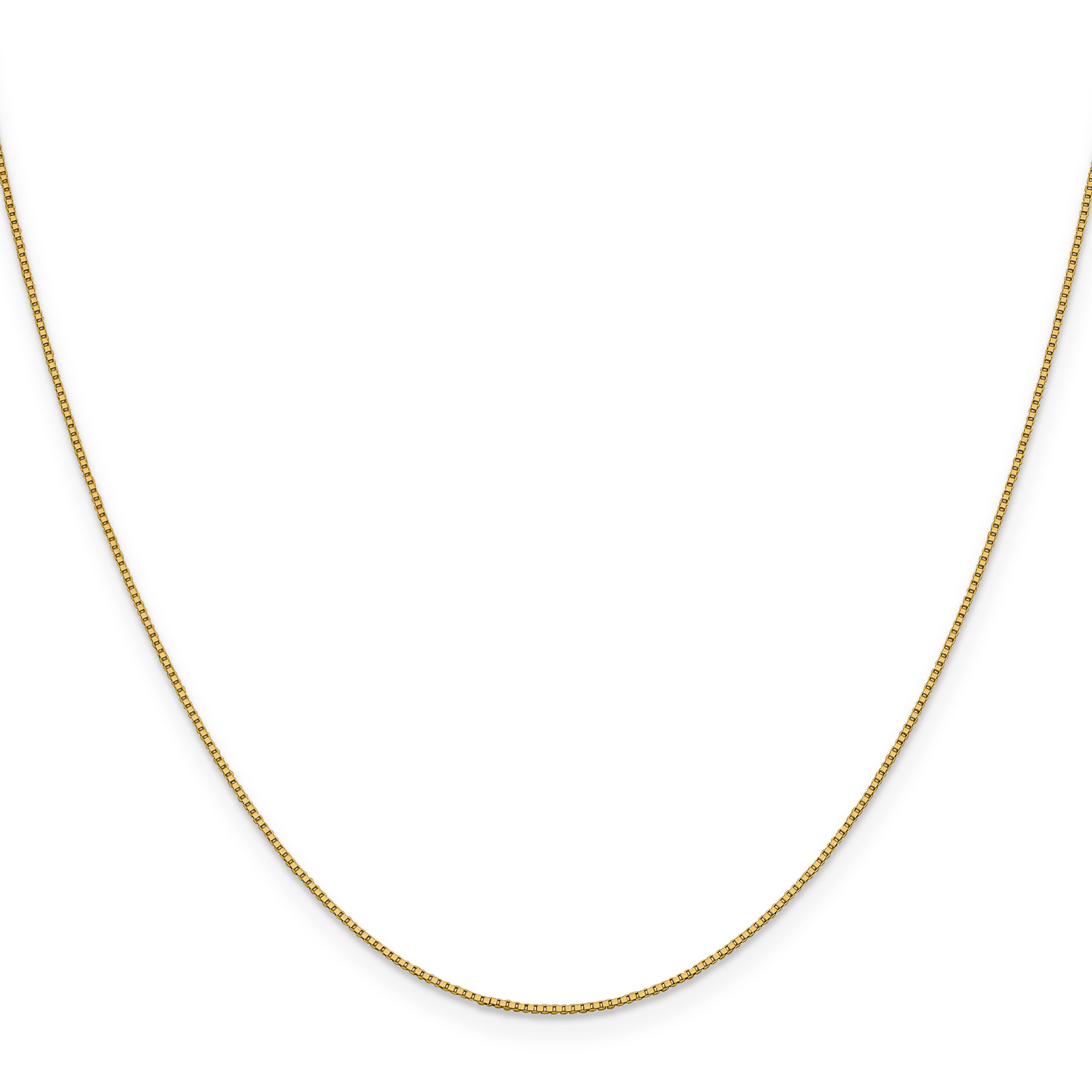 18K 16 inch .7mm Box with Lobster Clasp Chain Secondary image