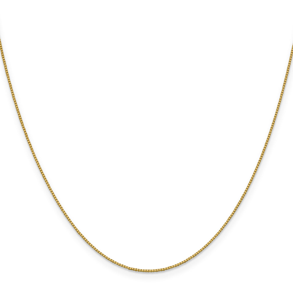 18K 24 inch .7mm Box with Lobster Clasp Chain
