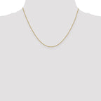 18K 18 inch .7mm Box with Lobster Clasp Chain