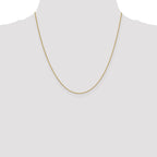 18K 20 inch .7mm Box with Lobster Clasp Chain